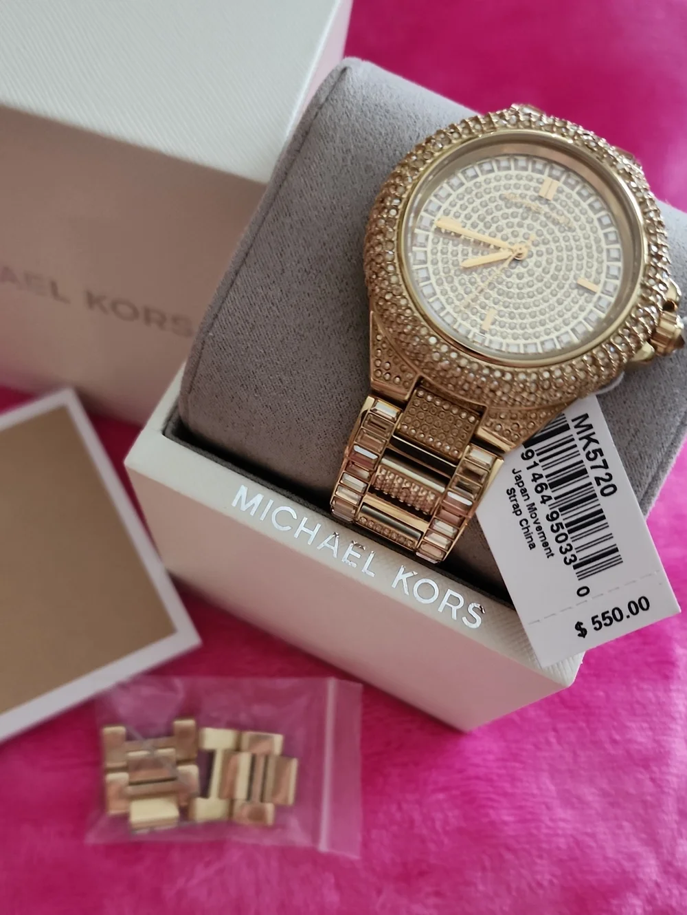 Michael Kors Camille Gold Crystal-Embellished Womens Bracelet Watch. GORGEOUS!!!